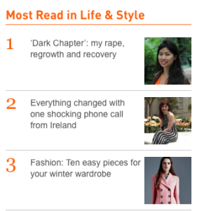 Not bad! No.1 in The Irish Times Life & Style section